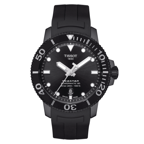 Tissot Seastar 1000 Powermatic 80 43 PVD / Black / Rubber